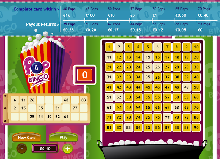 Pop Bingo Online play!